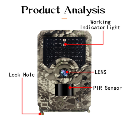16MP 1080P  IP54 Waterproof Hunting Trail Camera with 49pcs IR LED Night Vision for Outdoor Trail  Cheap Focus OEM